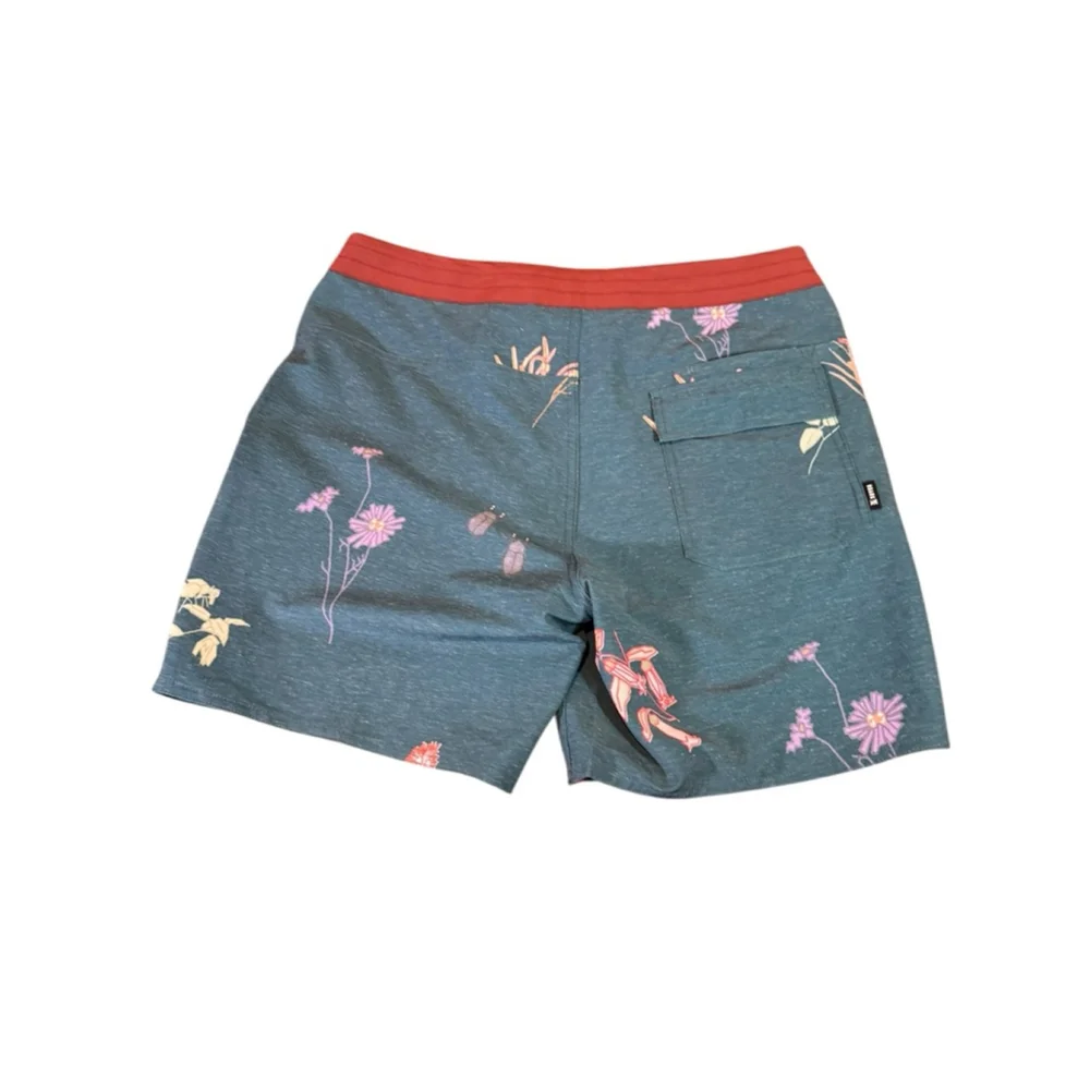 Men's ROARK Teal Floral Board Shorts size 32